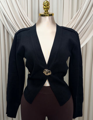 Black Cardigan Sweater