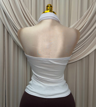 White Halter Top