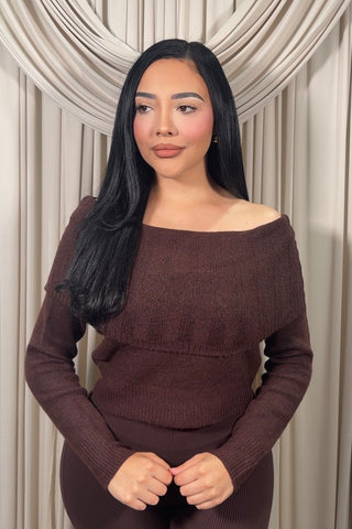 Brown Knitted Top