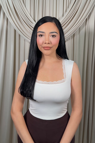 White Lace Crop Top