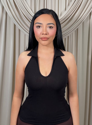 Black Halter Top