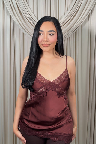 Brown Lace Top